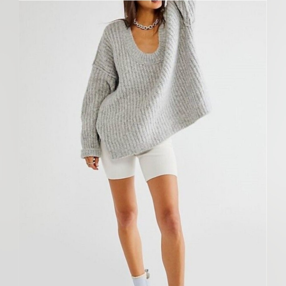 Free people heather oversized sweater size large